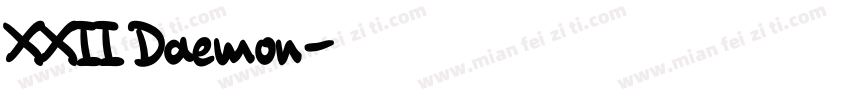 XXII Daemon字体转换